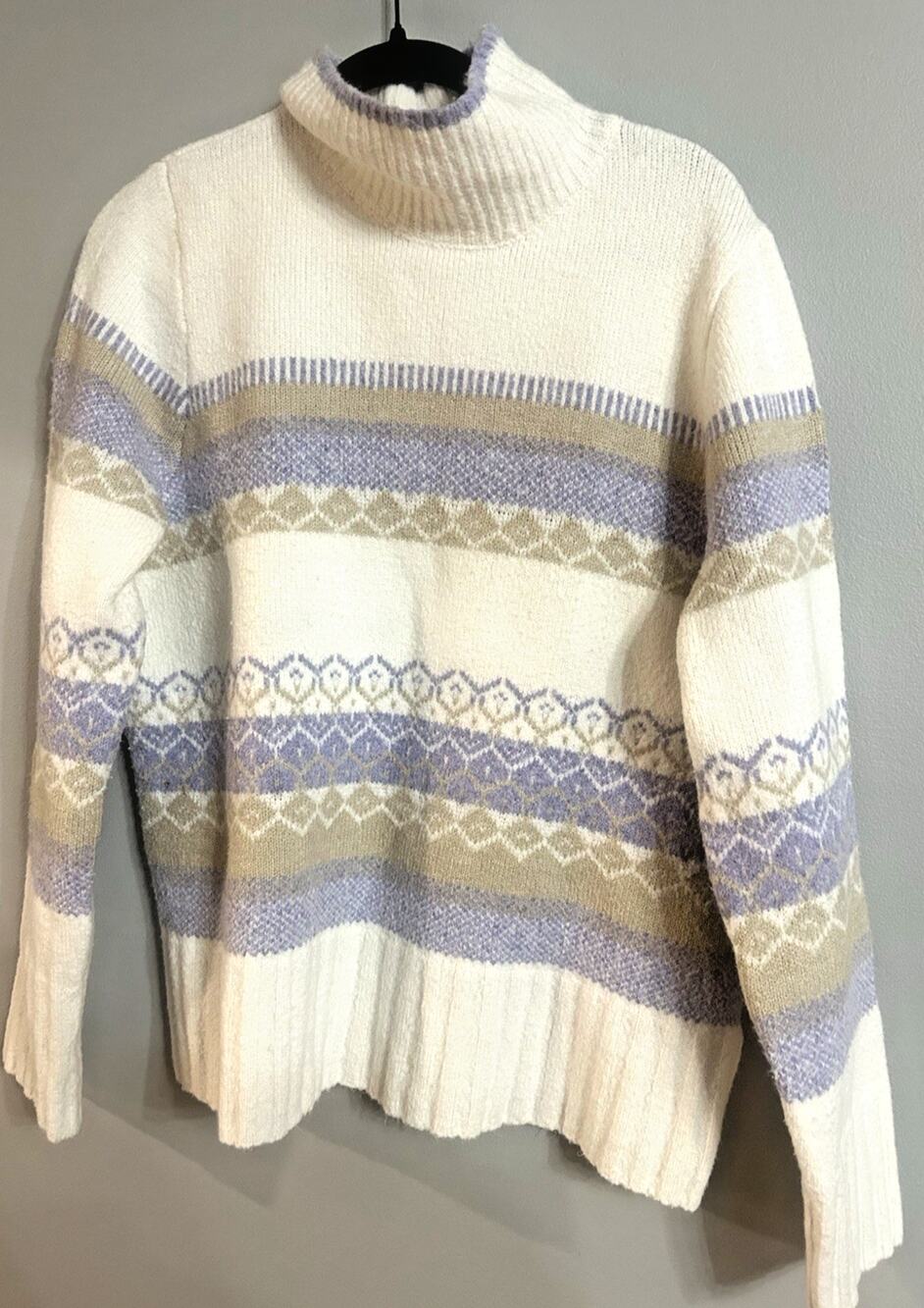 Aspen Coquette Fair Isle Sweater heritage Nordic Knit Ski XL Cozy Cottagecore